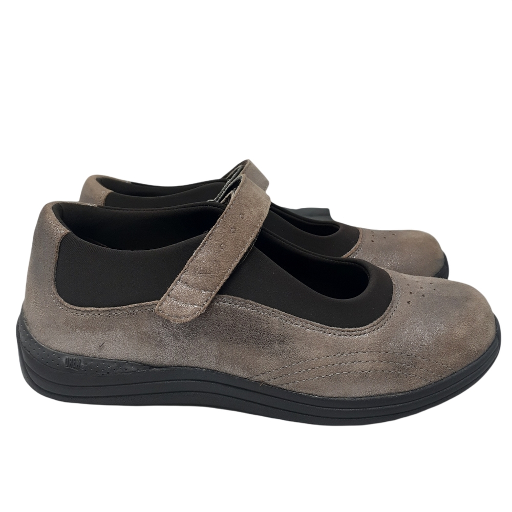 Drew Rose 14375-86 Dusty Pewter Leather Comfort Diabetic Shoe 8W